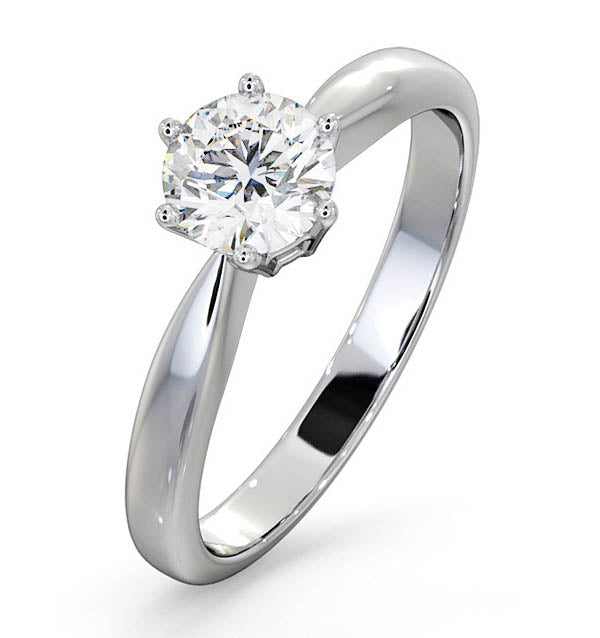 Certified High Set Chloe 18KW DIAMOND Engagement Ring 0.75CT